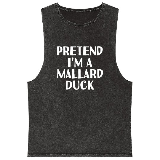 Pretend I'M A Mallard Duck Halloween Diy Mineral Wash Tank Tops