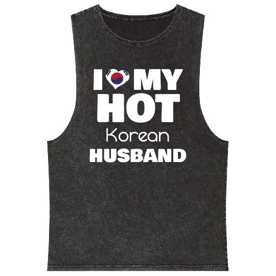 Married To Hot Korea Man I Love My Hot Korean Mineral Wash Tank Tops