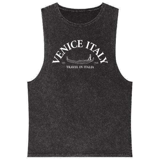 Vee Italy Travel Italia Style Aesthetic Mineral Wash Tank Tops