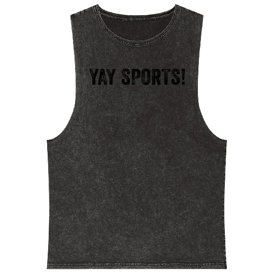 Yay Sports Sports Distressed Mineral Wash Tank Tops