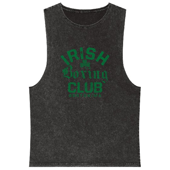 Irish Bong Club Boston Massachusetts Mineral Wash Tank Tops