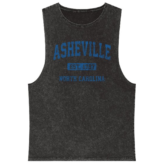 Asheville North Carolina Athletic Sports Mineral Wash Tank Tops