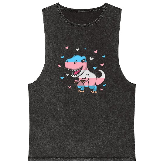 Transgender Pride Flag Transgender Pride Colors Mineral Wash Tank Tops