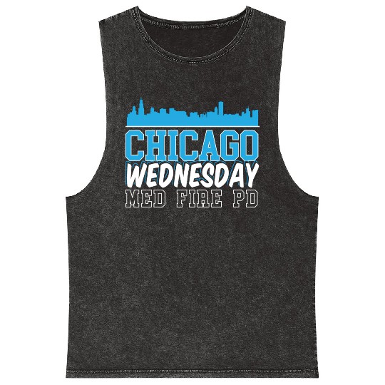 Chicago Wednesday Med Fire Pd Chicago yline Mineral Wash Tank Tops