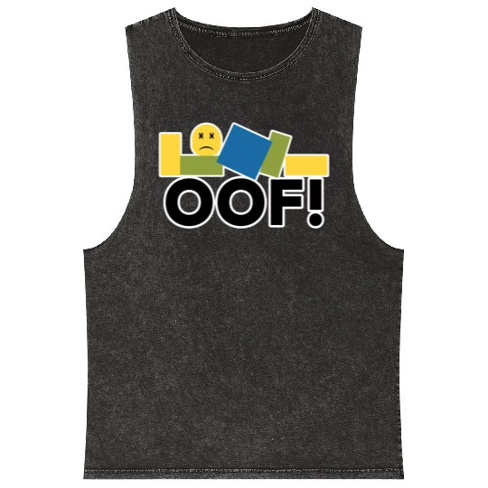 Jenr8D Oof Grey Small Mineral Wash Tank Tops