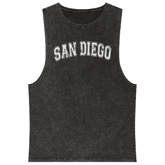San Diego Swea California State Mineral Wash Tank Tops