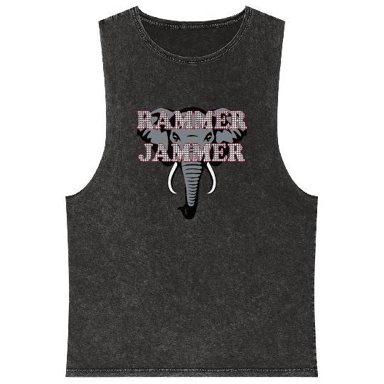 Albm Rammer Jammer Houndstooth Elephant Tide Mineral Wash Tank Tops