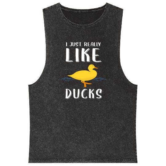 Duck For Duck Hunting Bird Mineral Wash Tank Tops