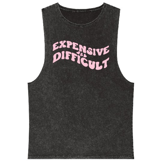 Expensive And Difficult Bougie Bougee Preppy Mineral Wash Tank Tops