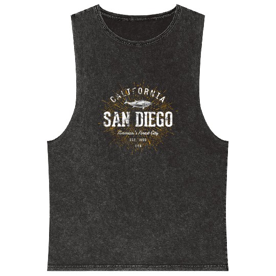 San Diego Mineral Wash Tank Tops