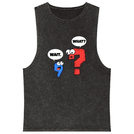 Grammar Punctuation Teacher Writer Mineral Wash Tank Tops