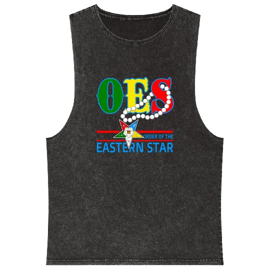 Oes Star Necklace Order Of The Eastern Star Mineral Wash Tank Tops