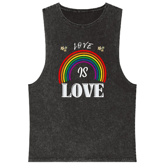 Love Is Love Mineral Wash Tank Tops
