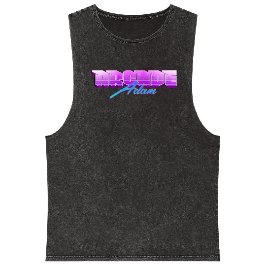 Retro 90s Arcade Adam Logo Mineral Wash Tank Tops