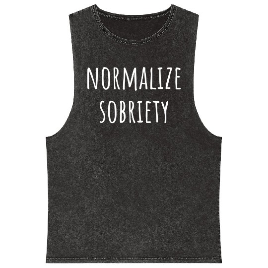 Normalize Sobriety Na Aa Sober 12 Step Recovery Mineral Wash Tank Tops
