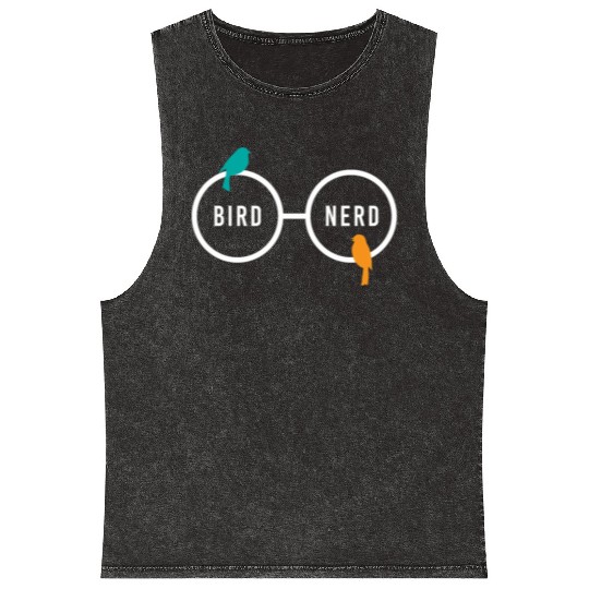 Bird Nerd Bird Watching Ornitology Mineral Wash Tank Tops