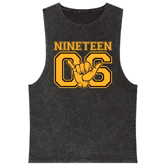 Mens Alpha African Fraternity Hand Sign 1906 Mineral Wash Tank Tops
