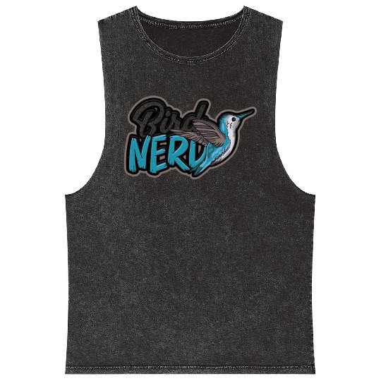 Bird Desig for Birdwatcher Bird Nerd Lover Bird Mineral Wash Tank Tops