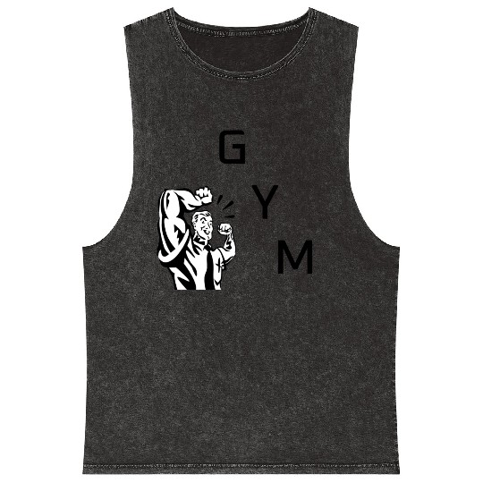 Old School Gym vibes Mineral Wash Tank Tops