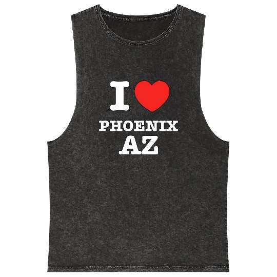 I Heart Phoenix Arizonna Love Mineral Wash Tank Tops