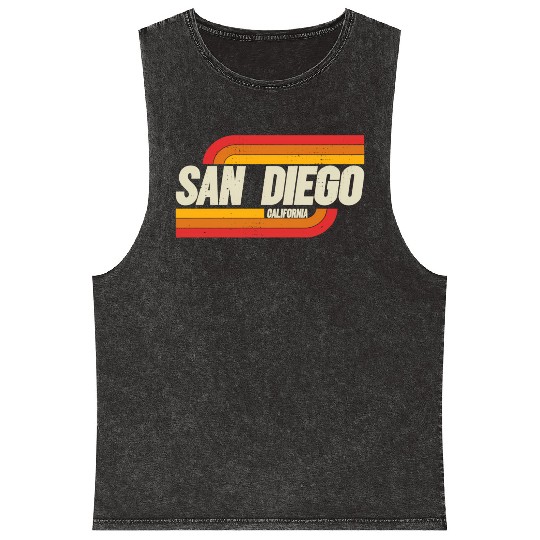 San Diego California Ca City Mineral Wash Tank Tops