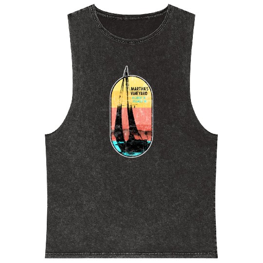 Martha'S Vineyard Sailing Mineral Wash Tank Tops