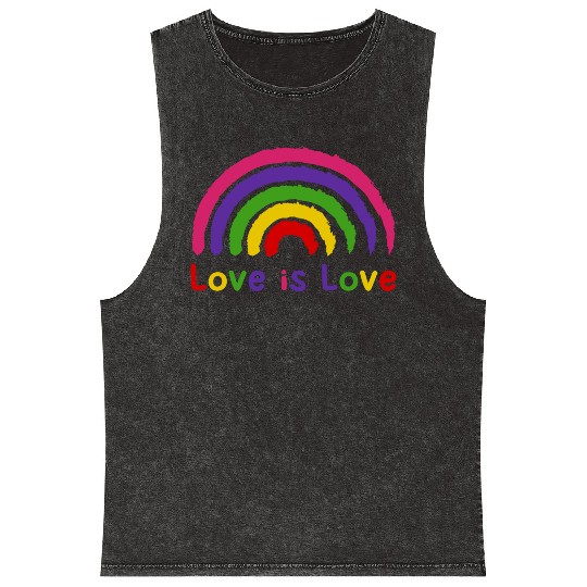 Love is Love Mineral Wash Tank Tops