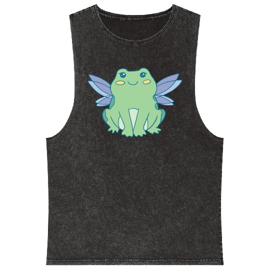 Cottagecore Cottage Core Frog Fairycore Goblincore Mineral Wash Tank Tops