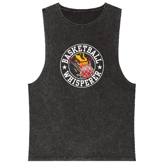 Basketball Whisperer Team Player Match Coach Mineral Wash Tank Tops