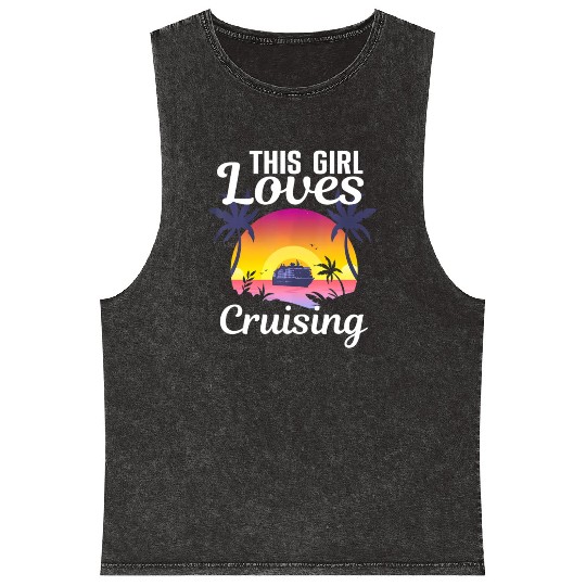 Cool Cruising Cruise Ship Travel Lover Mineral Wash Tank Tops