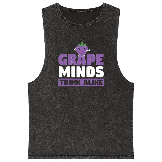 Grape Minds Think Alike Mineral Wash Tank Tops