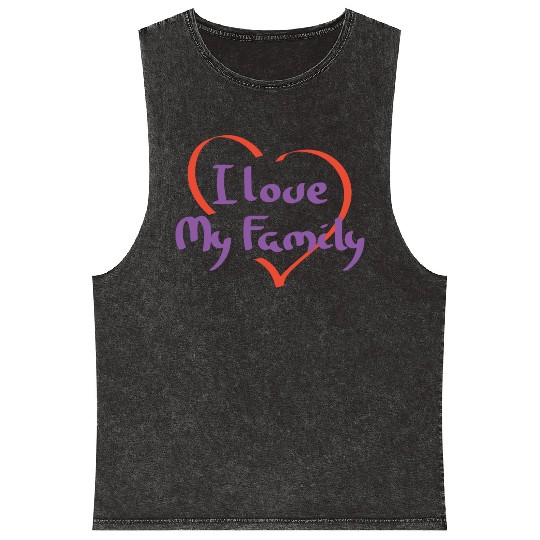 I Love My Family Reunion Relatives Sarcastic Mineral Wash Tank Tops