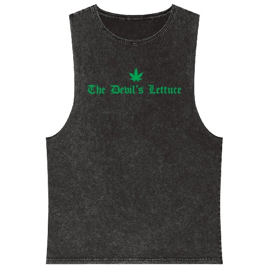 The Devil s Lettuce Green Mineral Wash Tank Tops