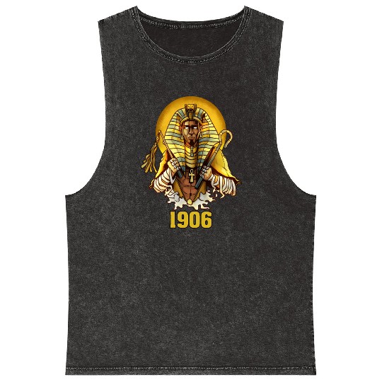 1906 Sphinx Alpha Ace Fraternity Pharoah Mineral Wash Tank Tops