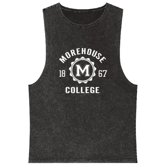 Morehouse Maroon Tigers Stamp Logo Officially Lice Mineral Wash Tank Tops