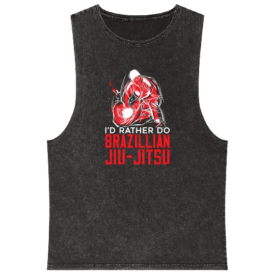 Jiu Jitsu Bjj Mixed Martial Mma Combat Fighting Mineral Wash Tank Tops