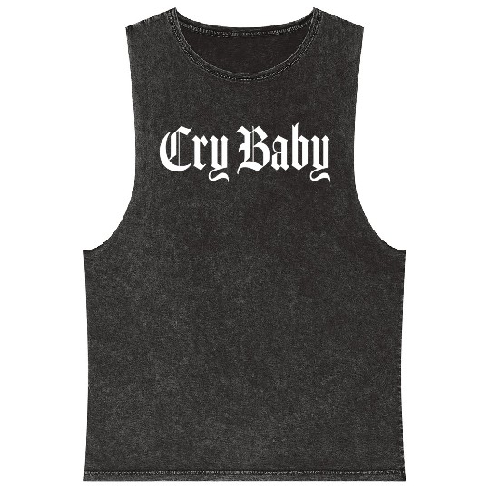 Cry Baby Old English Mineral Wash Tank Tops