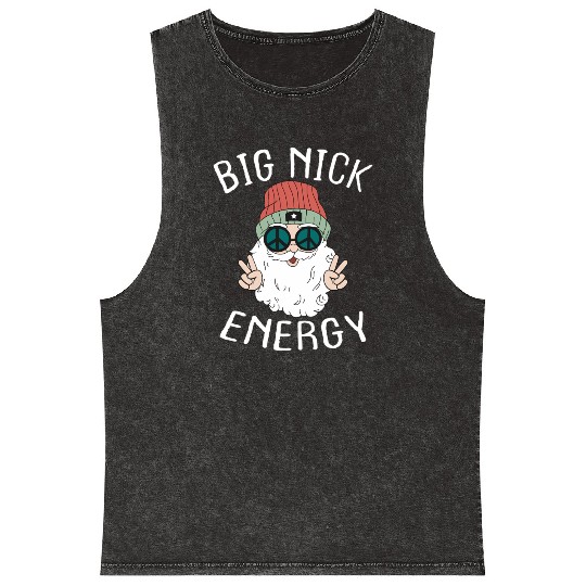 Big k Energy Xmas Santa Claus Saint Mineral Wash Tank Tops