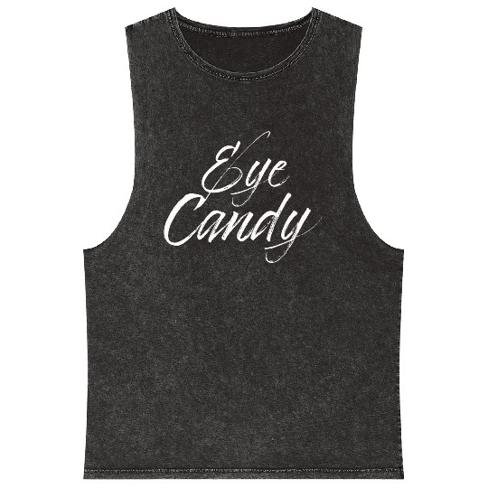 eye candy white Mineral Wash Tank Tops