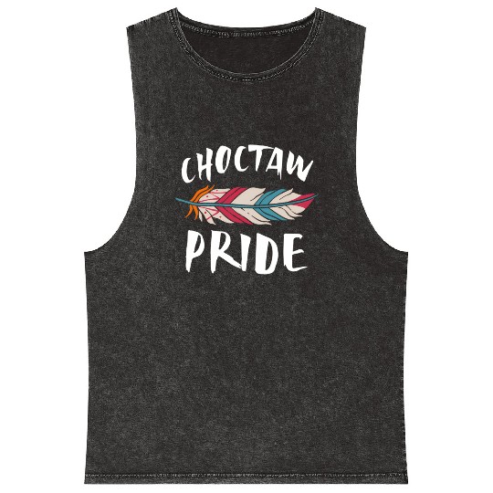 Choctaw Pride Native American Mineral Wash Tank Tops