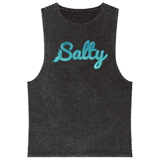 Salty Triggered Mermaid Sailor Open Ocean Water Mineral Wash Tank Tops