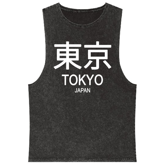 Tokyo Japan Mineral Wash Tank Tops