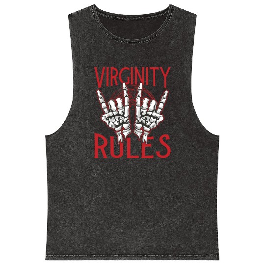 Virginity Rules Nerd Summer Camp Mineral Wash Tank Tops