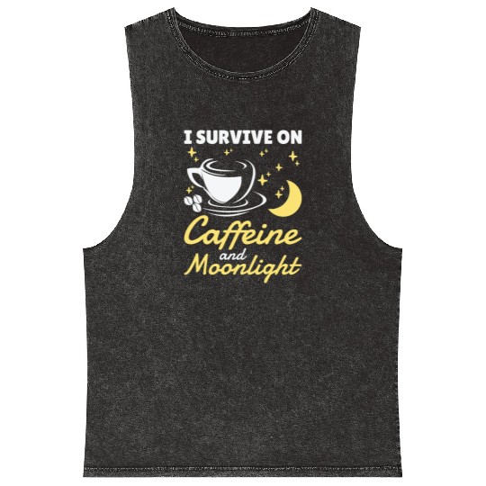 Night Shift Worker Graveyard Duty Mineral Wash Tank Tops