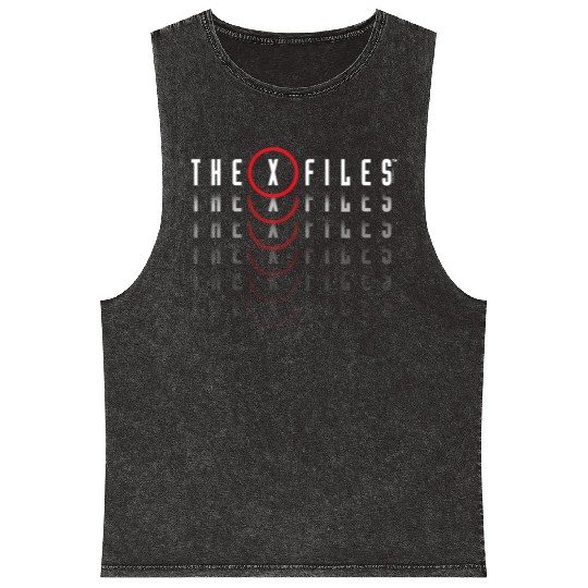 X-Files Repeating Logo Mineral Wash Tank Tops