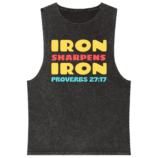 Iron Sharpens Iron nature Mineral Wash Tank Tops