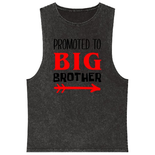 Promoted to big brother boy Mineral Wash Tank Tops