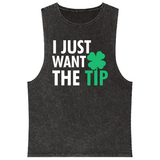 Bartender St Patric Day Just The Tip For Mineral Wash Tank Tops