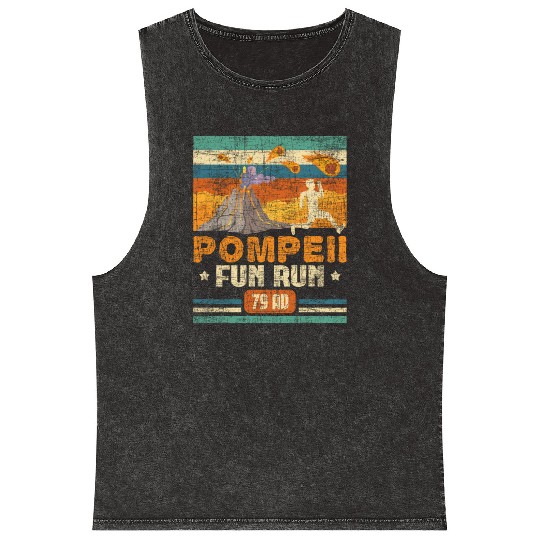 Pompeii Fun Run - Geography Volcanologist Mineral Wash Tank Tops