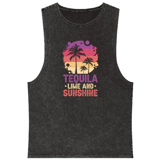 Tequila Lime And Mineral Wash Tank Tops